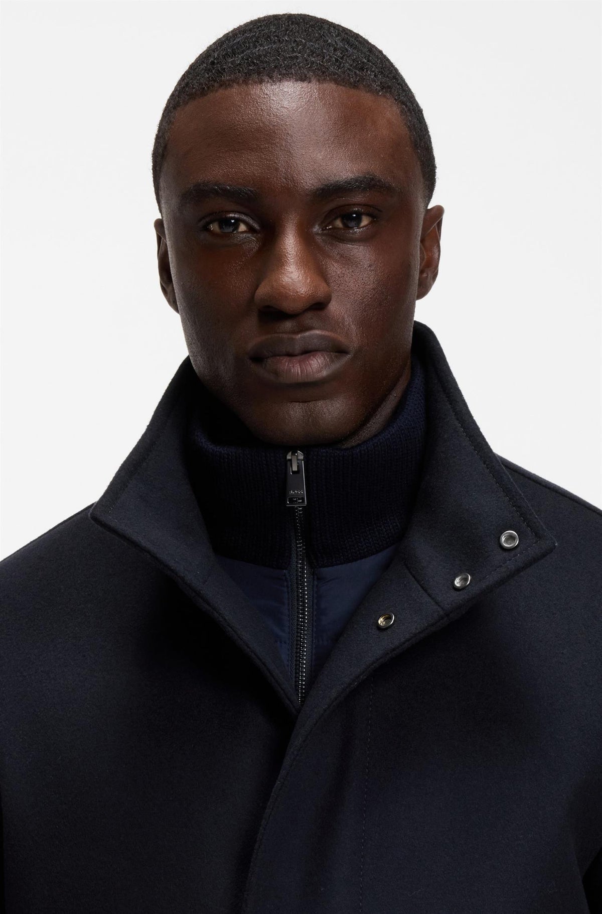 H-Coxtan Wool and Cashmere Jacket Navy