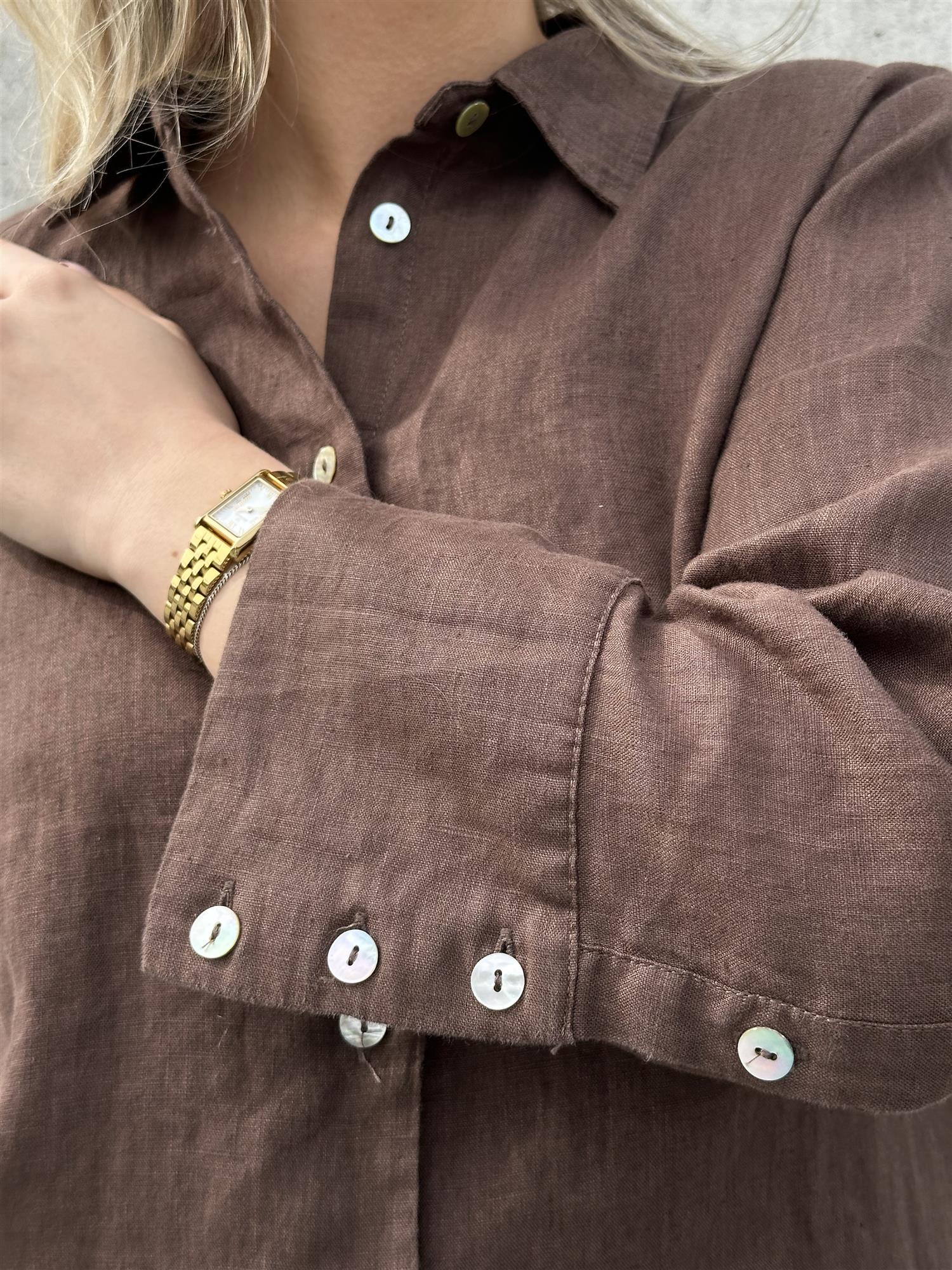 Conny Linen Shirt Brown
