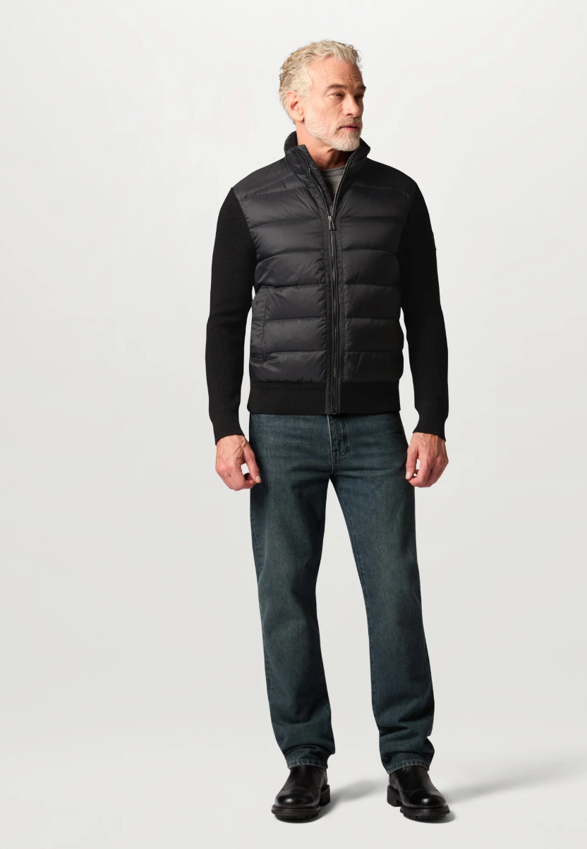 Compound Cardigan Down Black