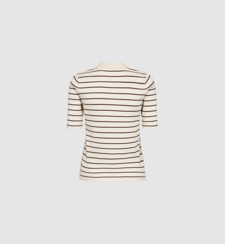 Mmcaliz Stripe SS Knit Coffee Quartz