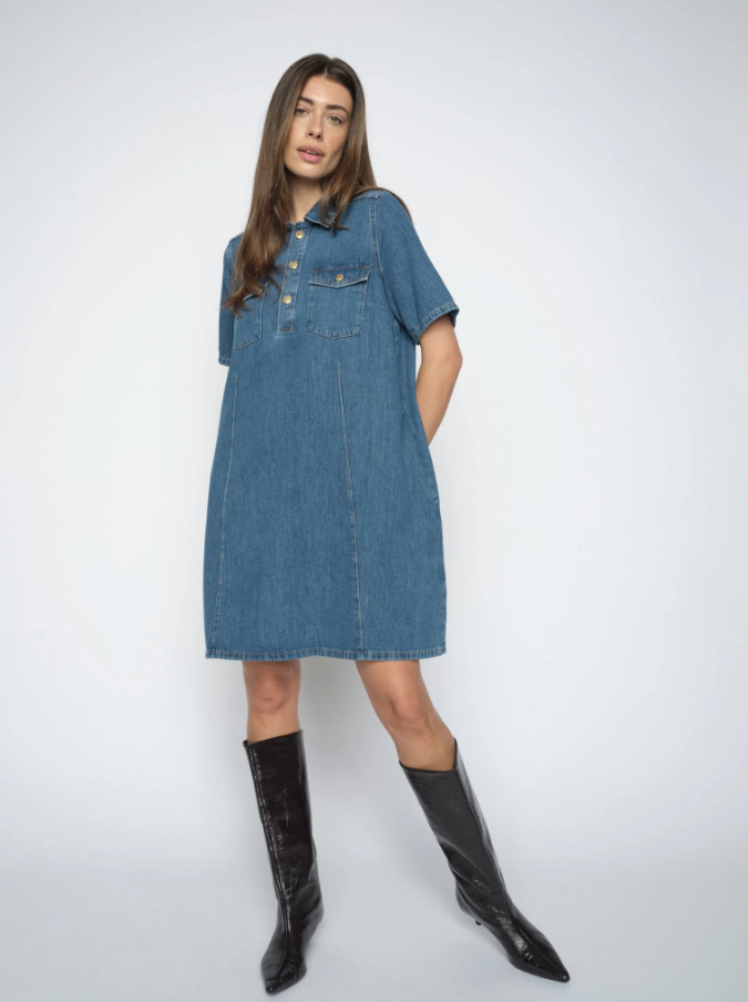 Mmbiba East Dress Mid Blue