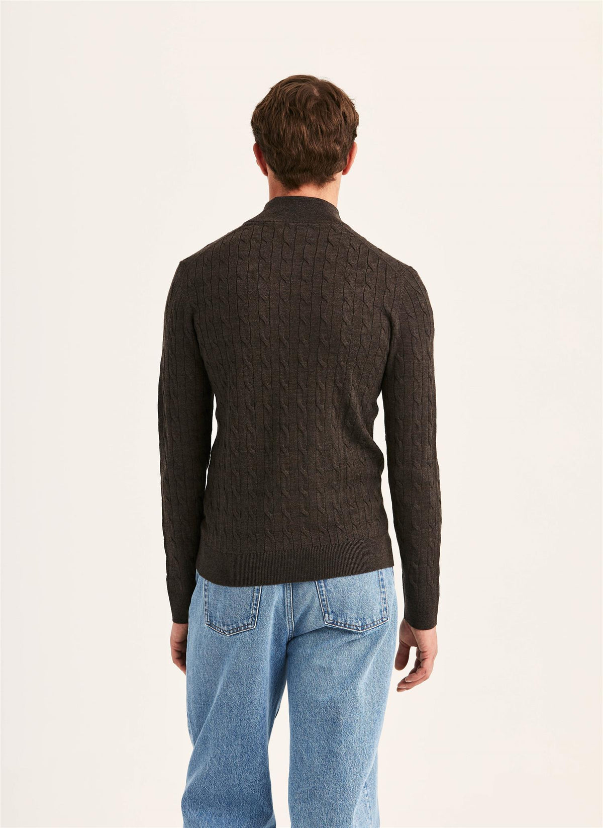 Merino Cable John Zip AW26 Brown