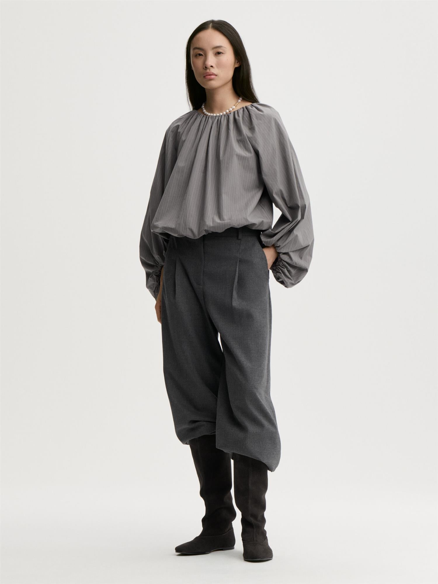 Semara Top Grey Stripe