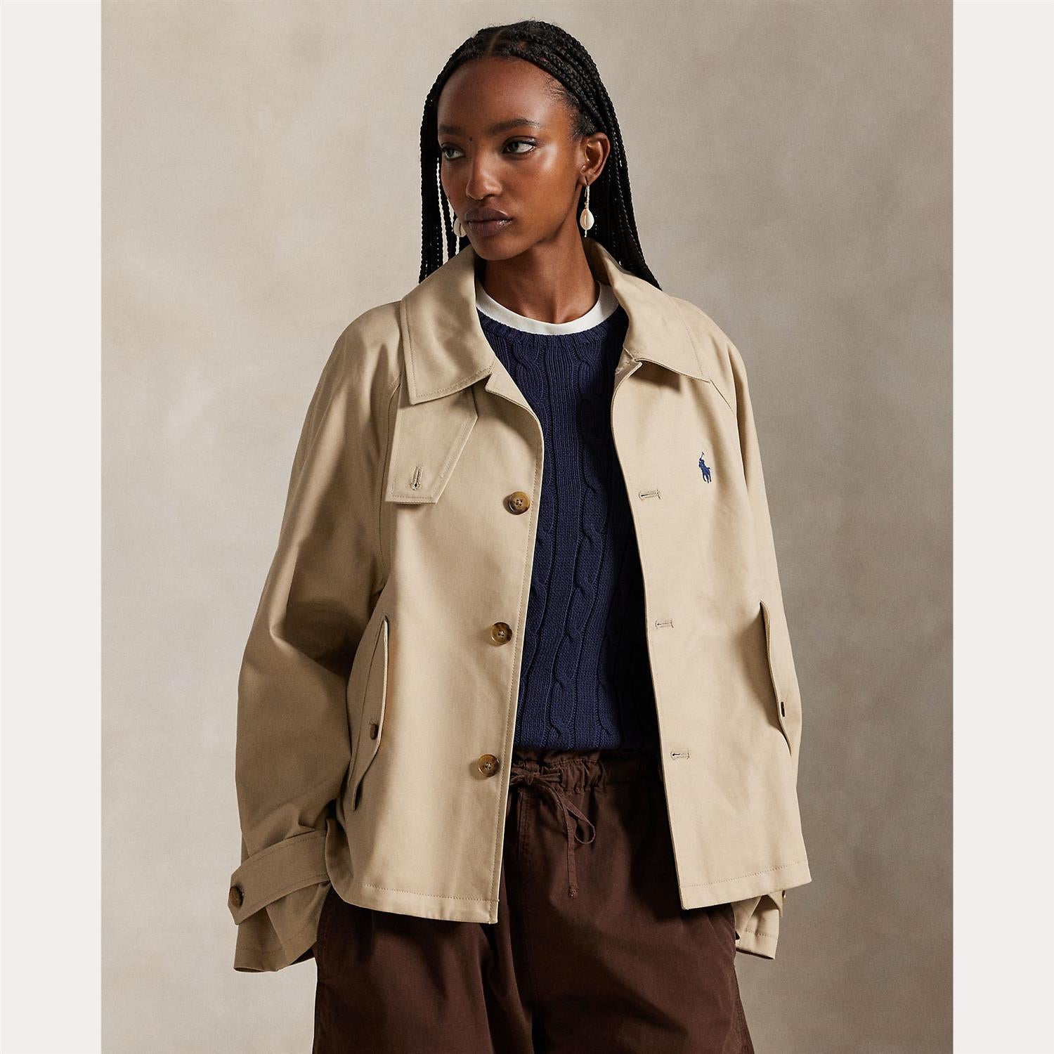 Cotton Twill Jacket Beige