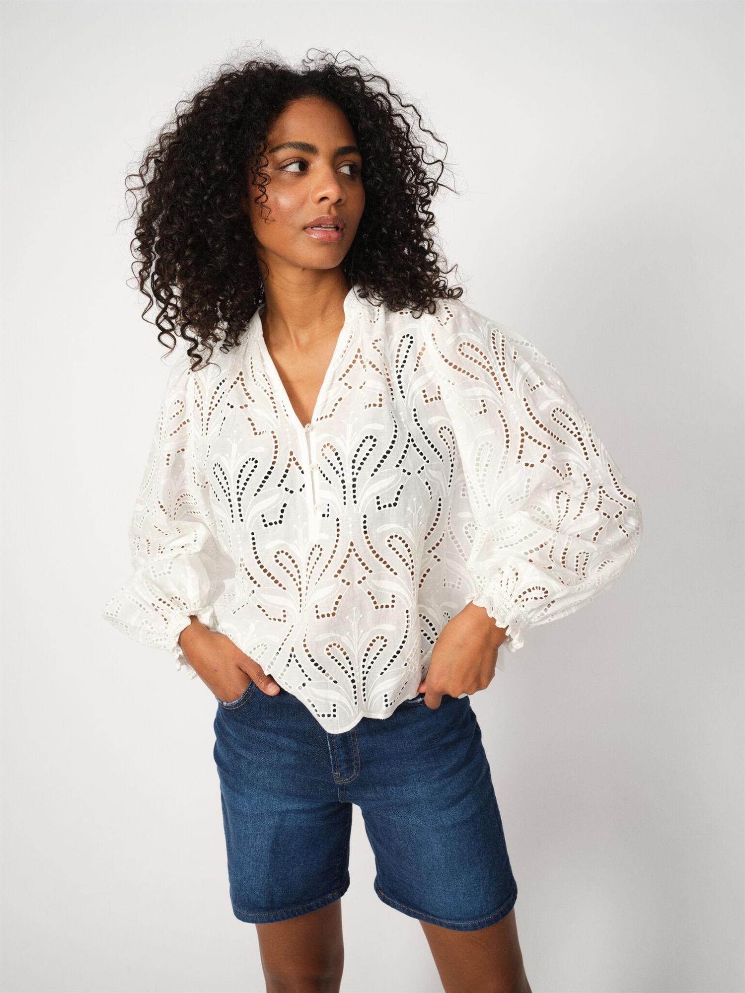 MMTazzin Caza Blouse White