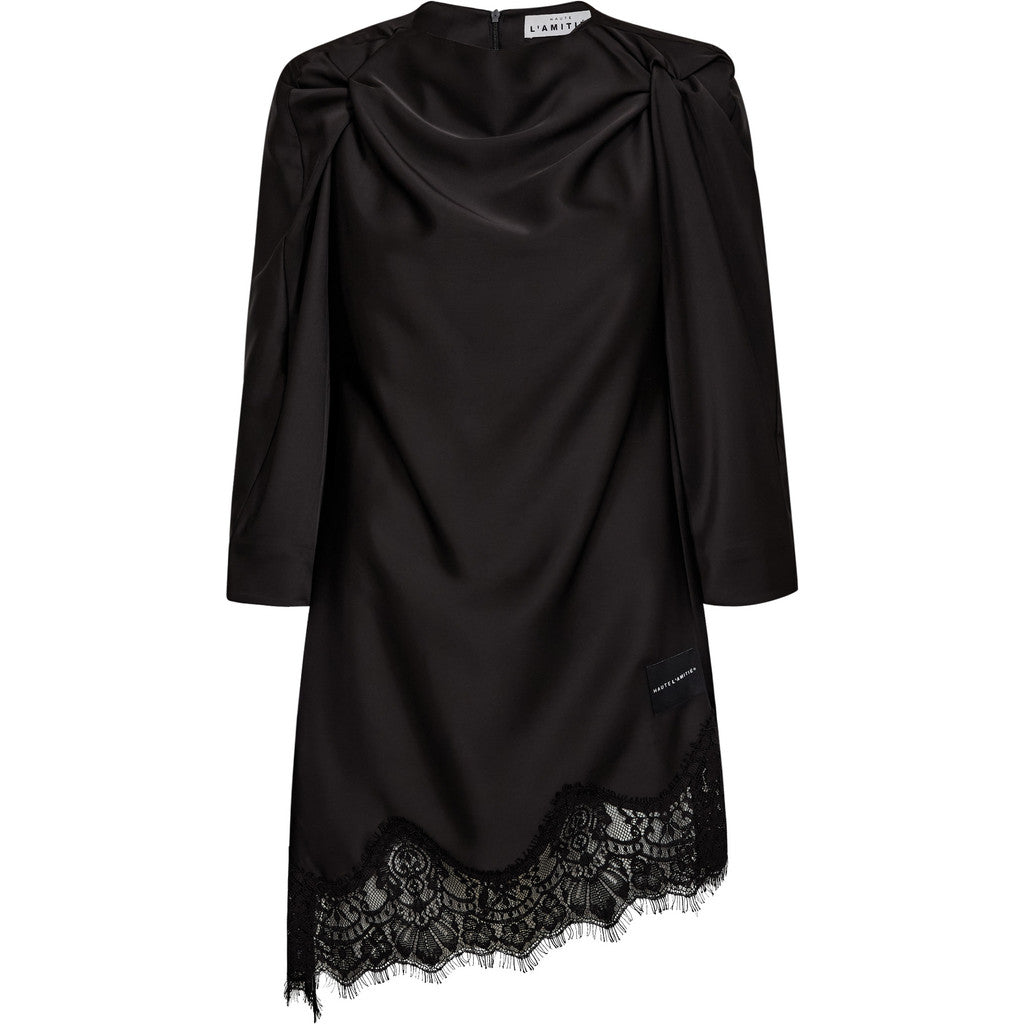 Naomi Twist Shoulder Dress Black