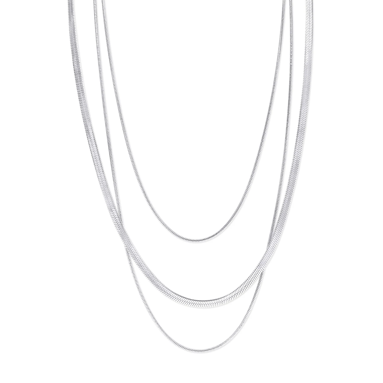 Matilde - Triple Chain Necklace Stainless steel silver