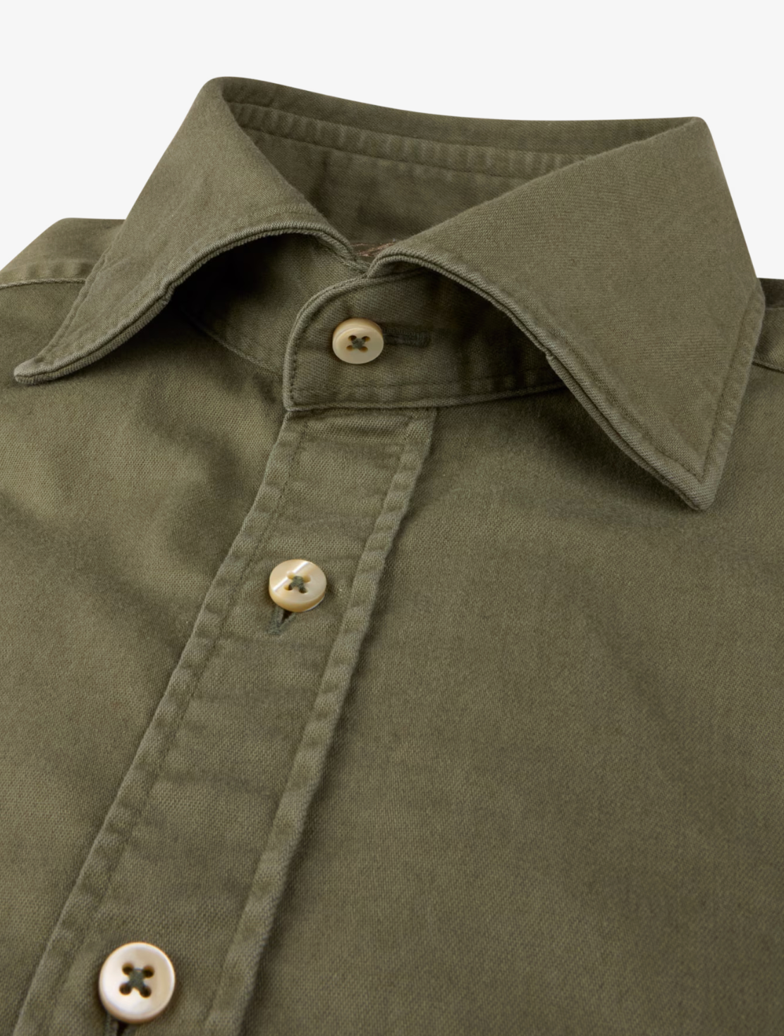 Casual Green Denim Regular Shirt