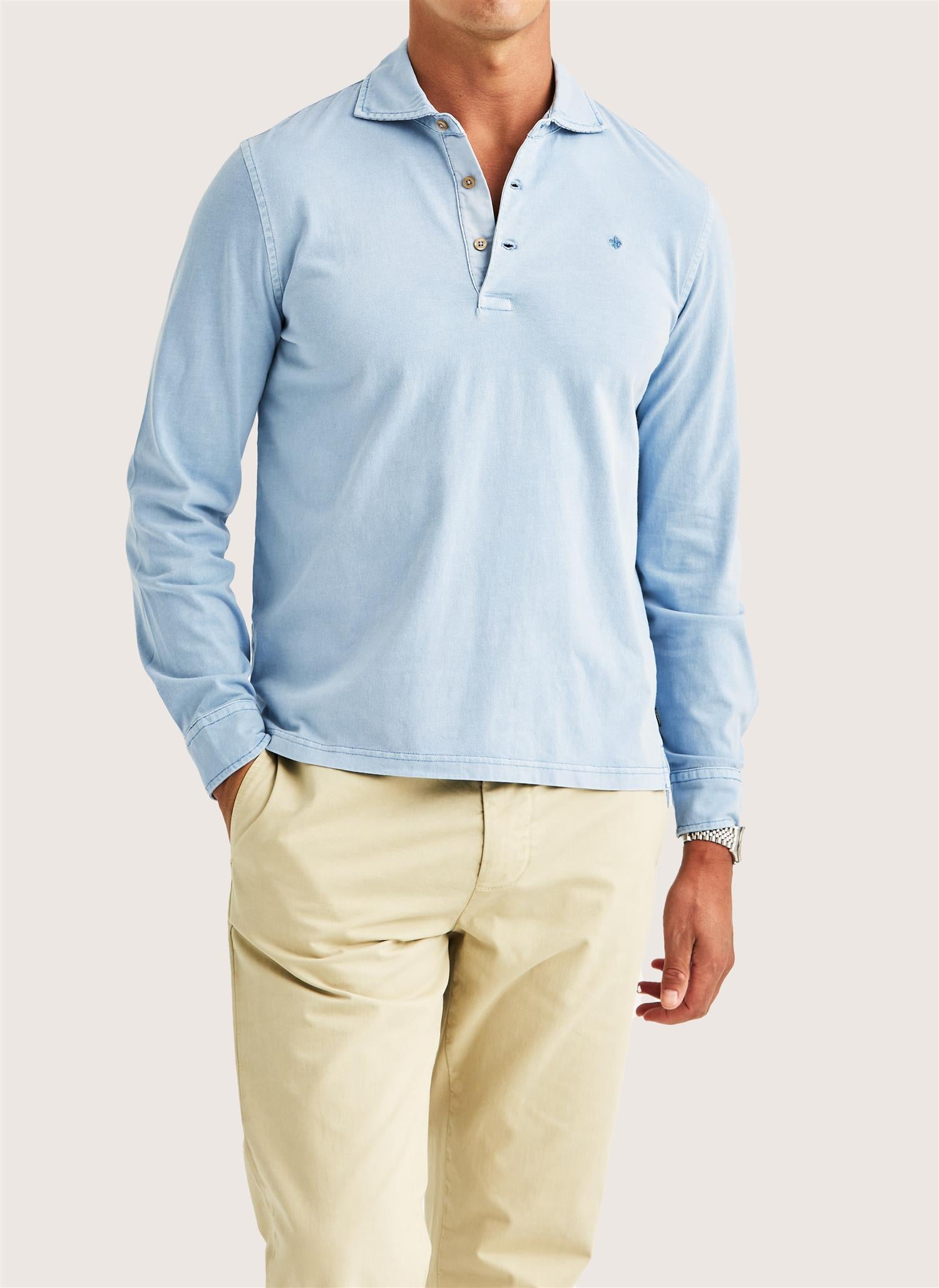 Harland LS Polo Shirt Blue