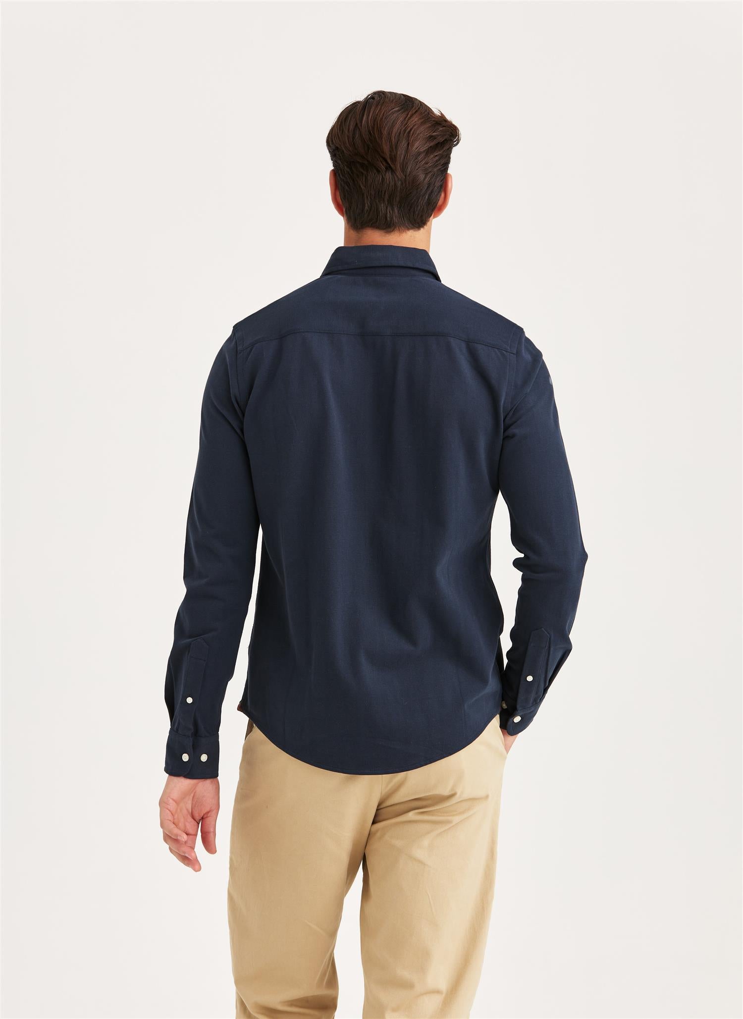 Camden Piqué Shirt Old Blue