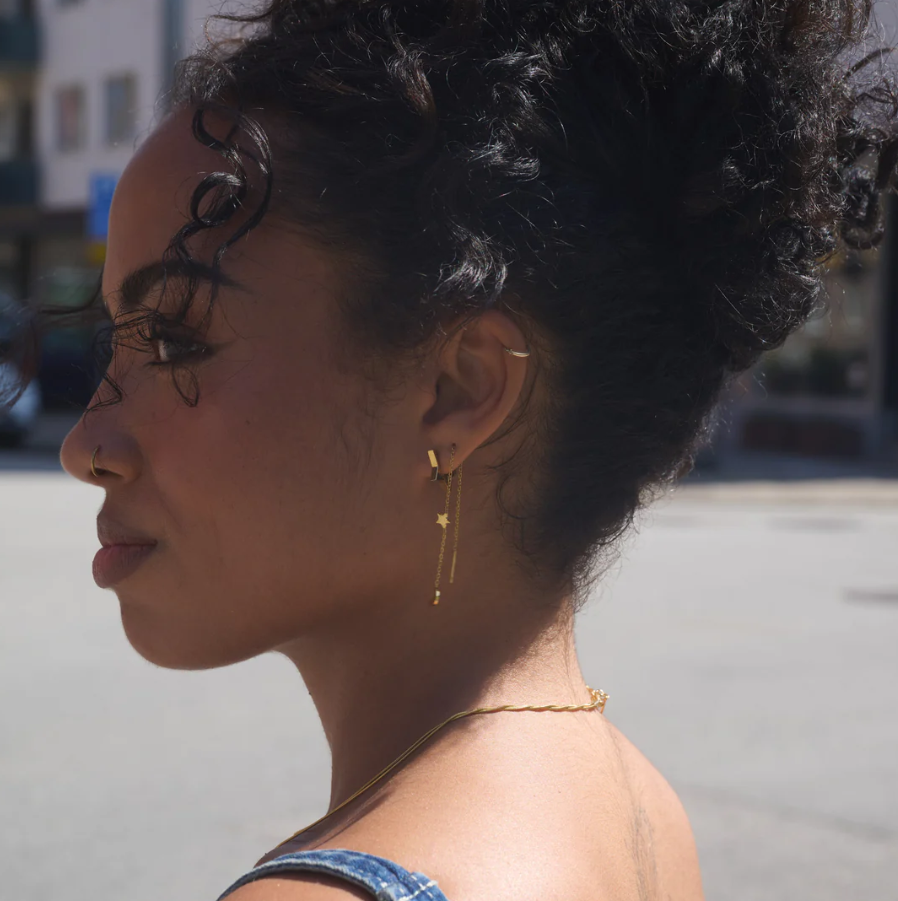 Vilda - Star Hoop Earrings stainless steel gold