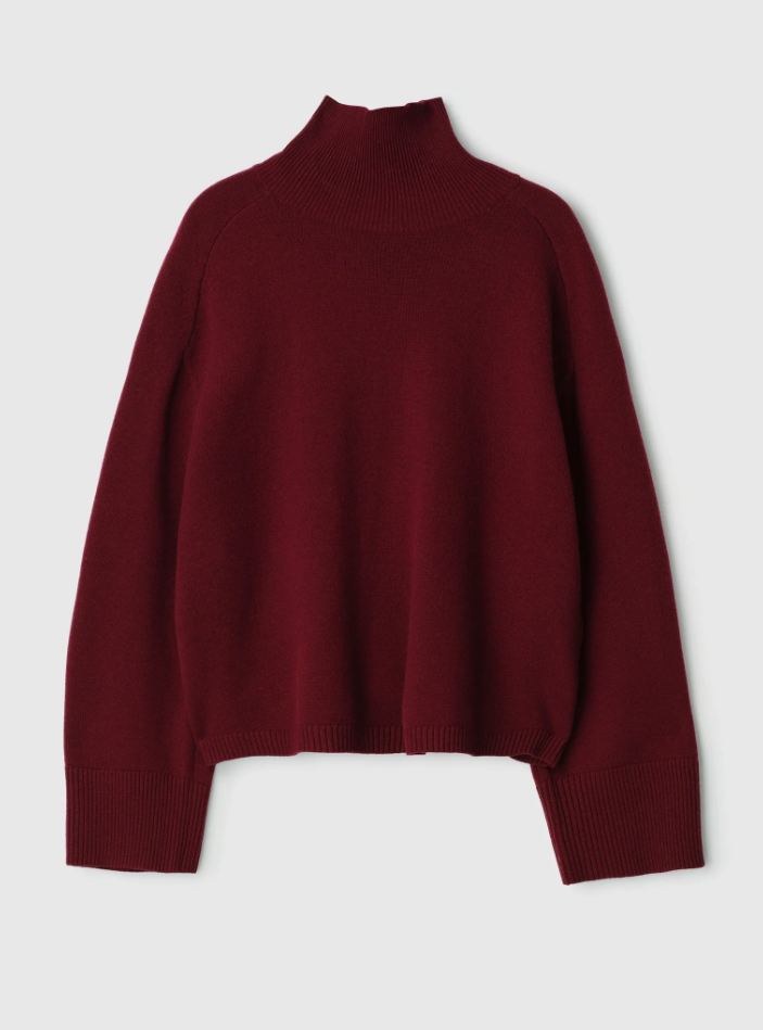 Cape Cod Turtleneck Sweater Burgundy