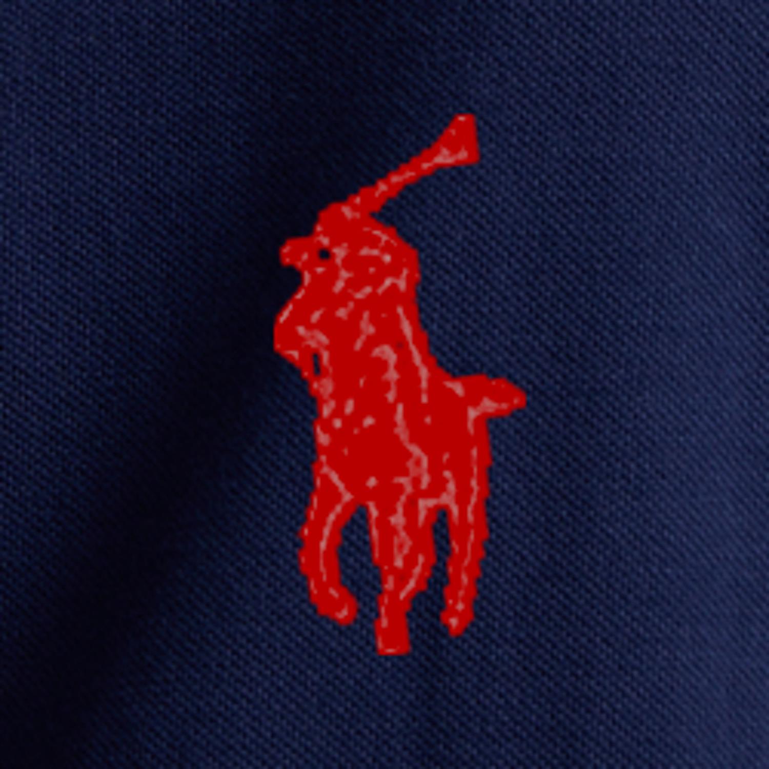 Cotton Mesh Polo Dress Newport navy
