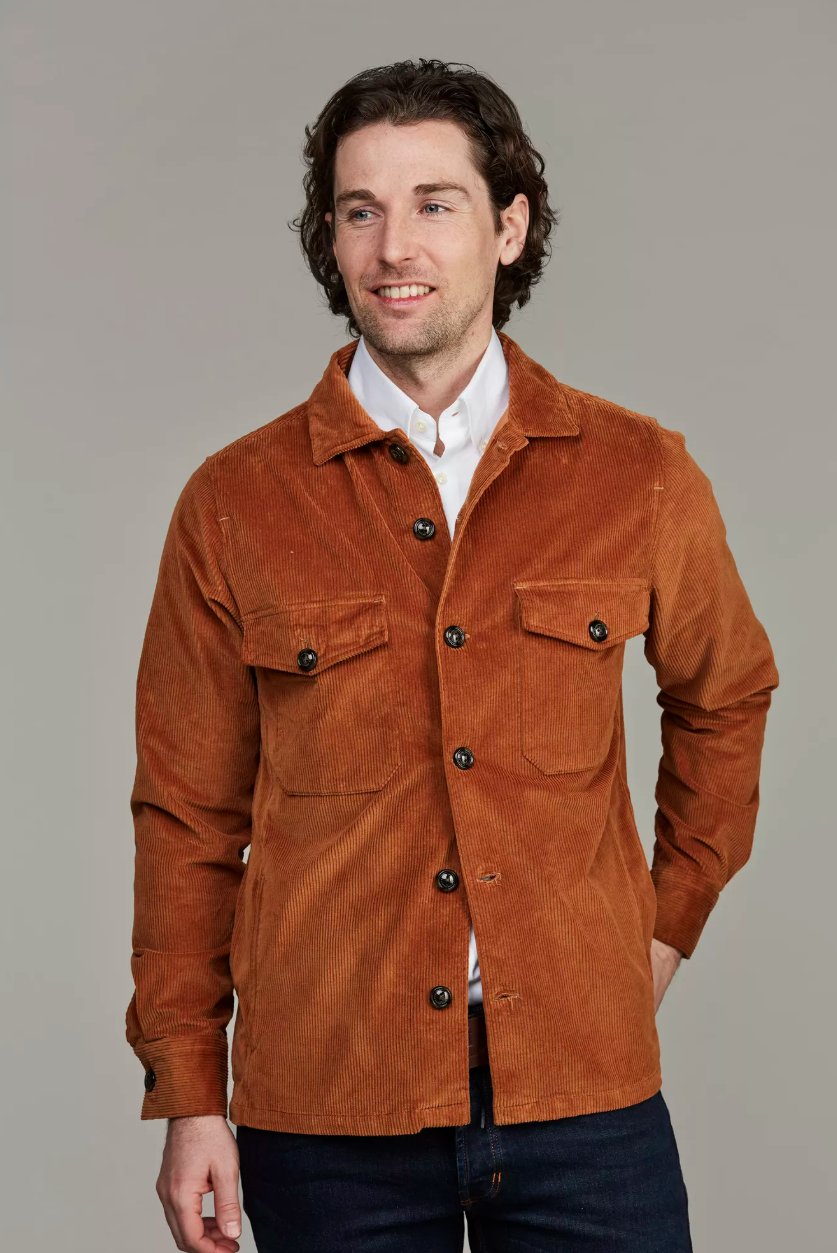 Corduroy Overshirt Soft Orange