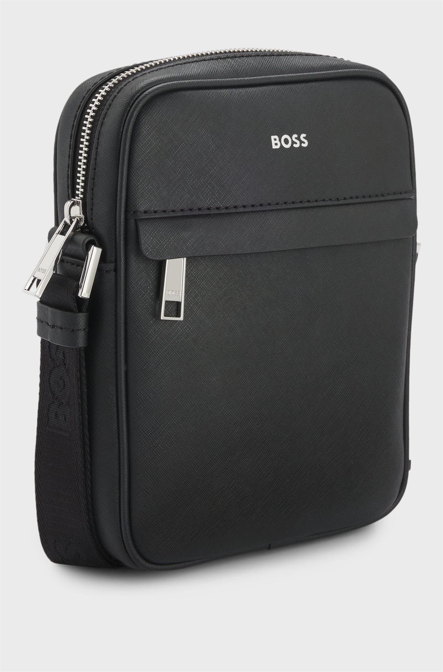 Zair Recycled Leather Reporter Bag