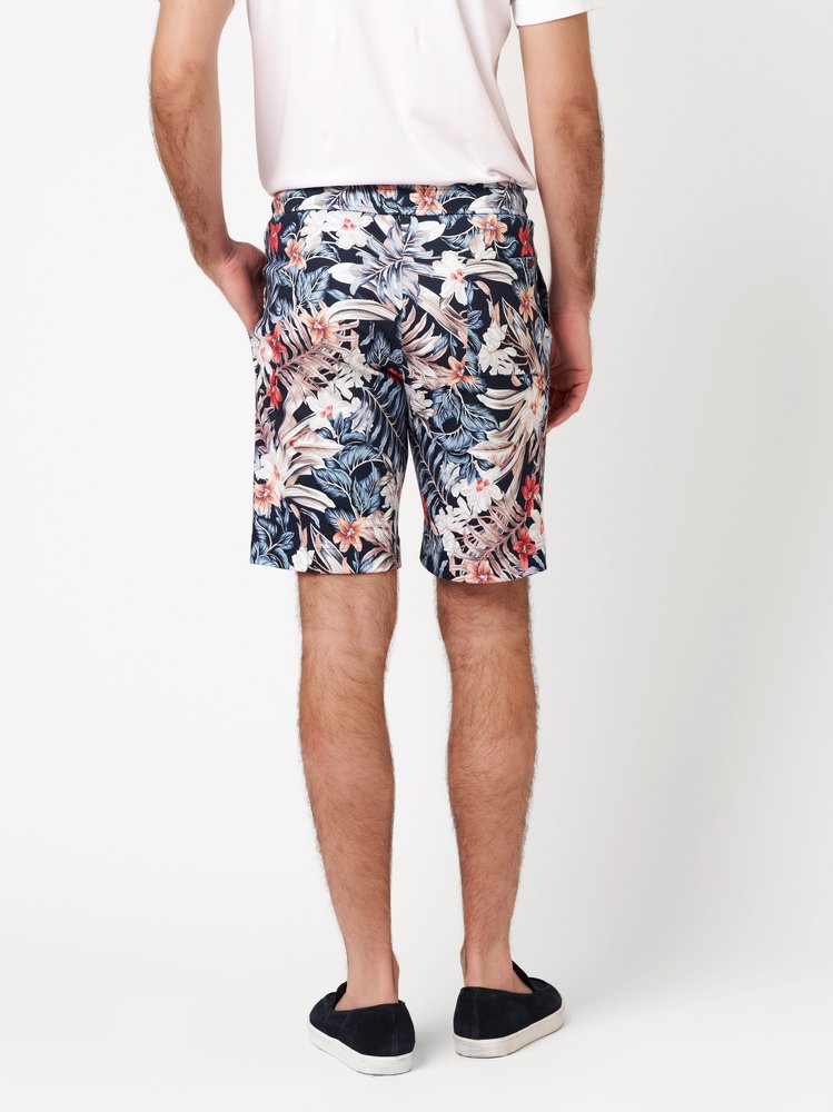 Casual Shorts Apricot and Blue Flowers