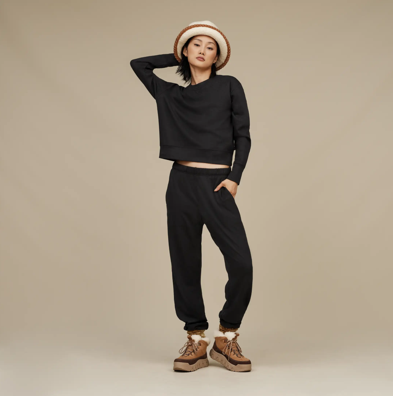 UGGfluff Scalloped Hat Nimbus