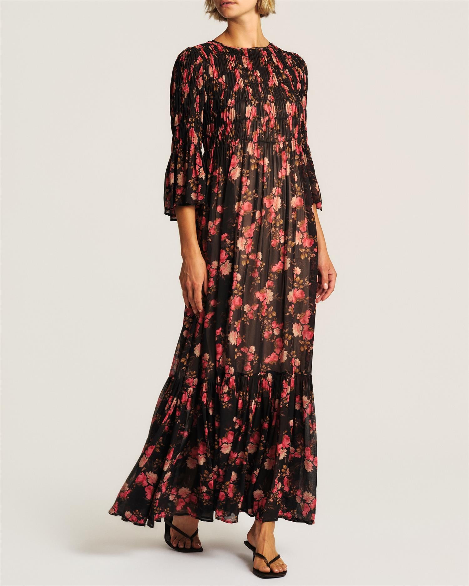 Georigette Smocking Dress Romance