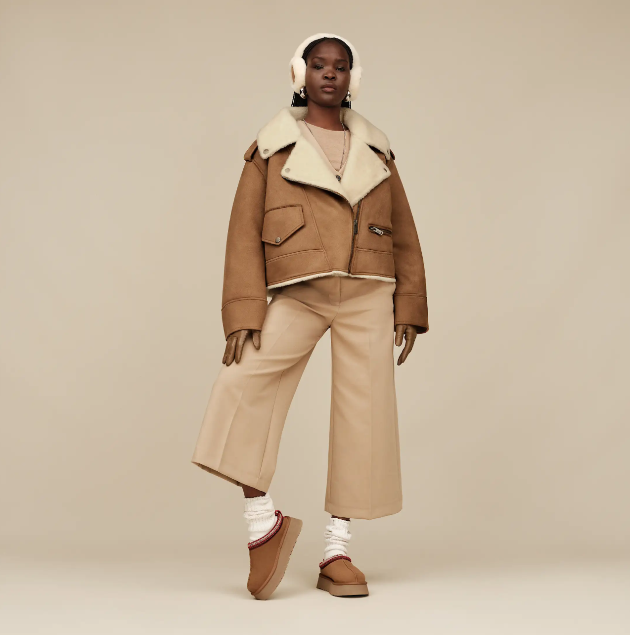 Sheepskin Wireless Earmuff Chestnut