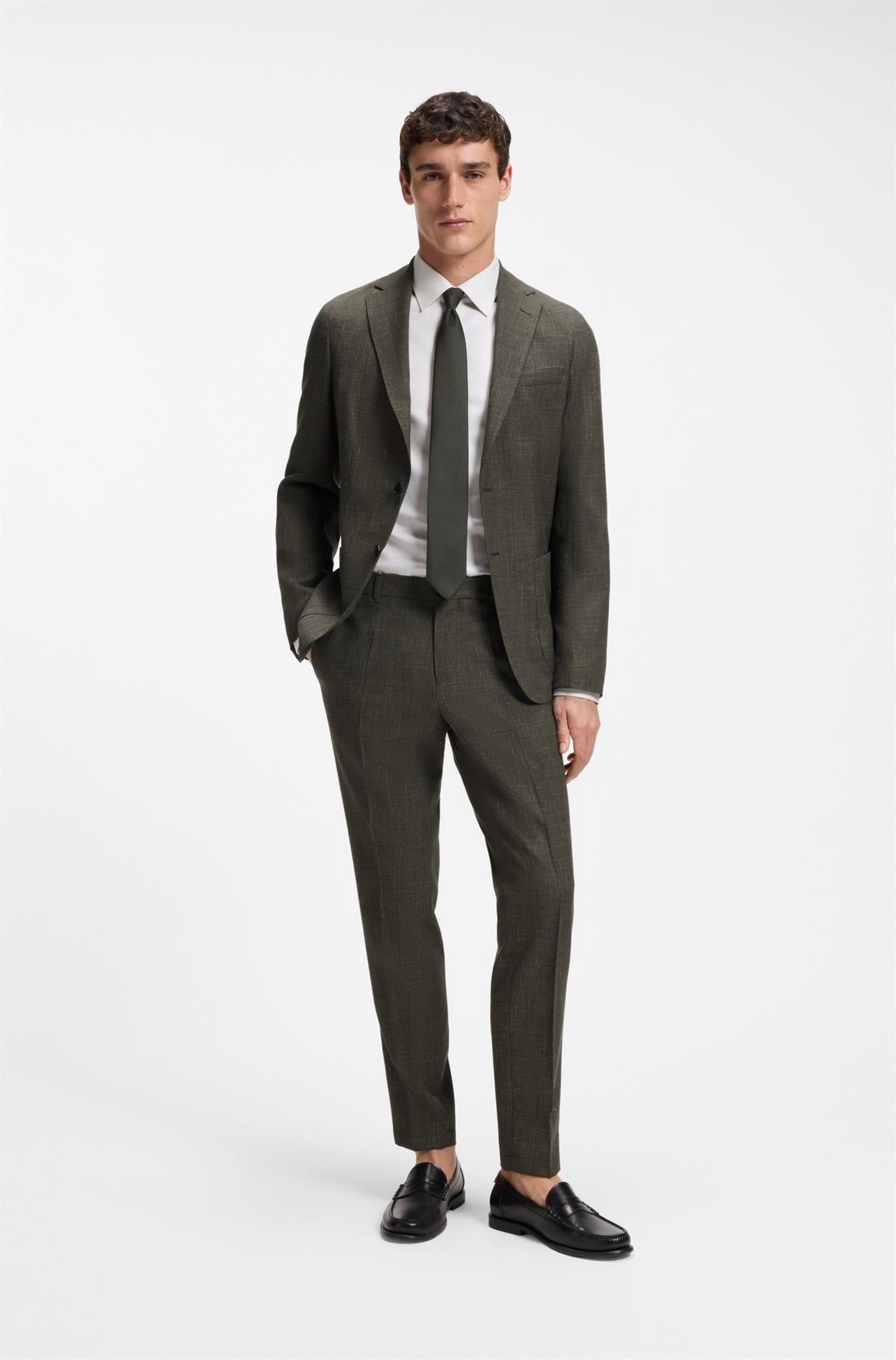C-Hanry Jacket In Virgin Wool And Linen