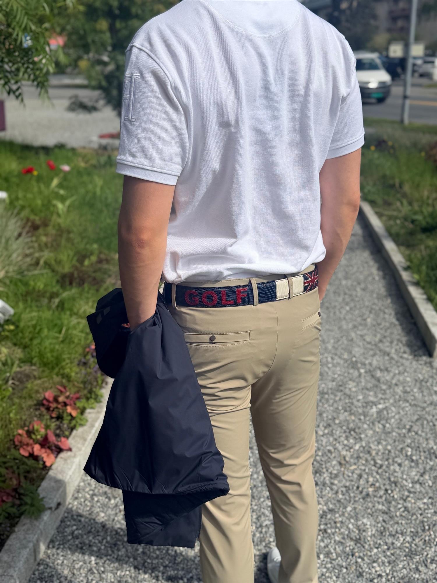 Lizard Leather Golf Belt Navy