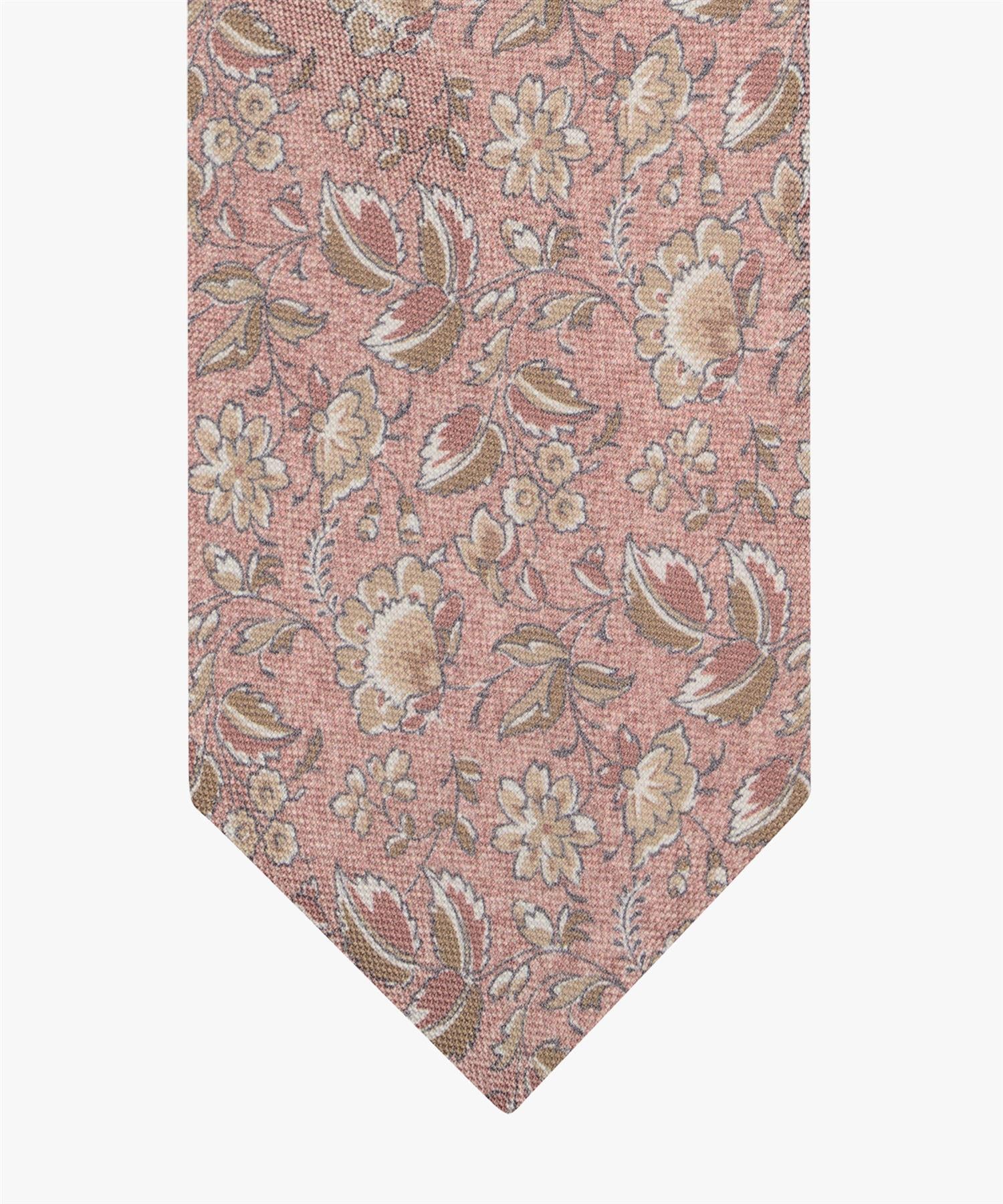 Tie Silk Print Flower D.Pink