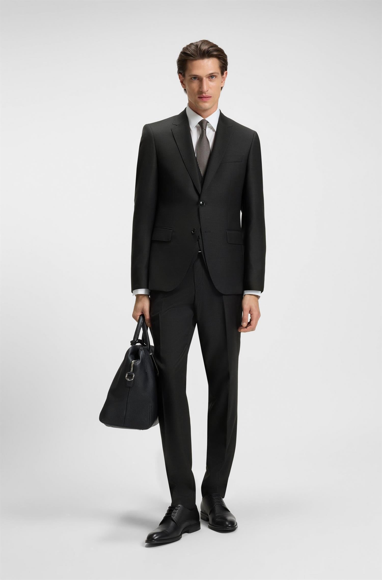 Huge 3PSC Suit in patterned wool