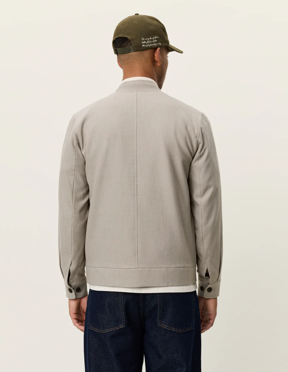 Como Reg Bomber Jacket Laural Oak Sand