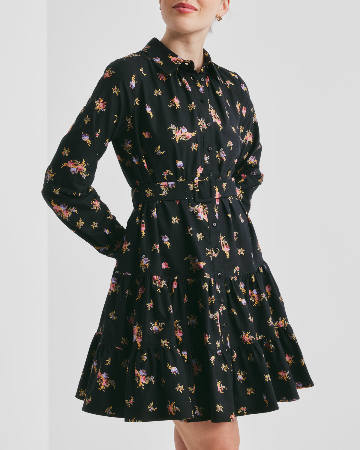 Winter Cotton Shift Dress AW26 Petite Flowers