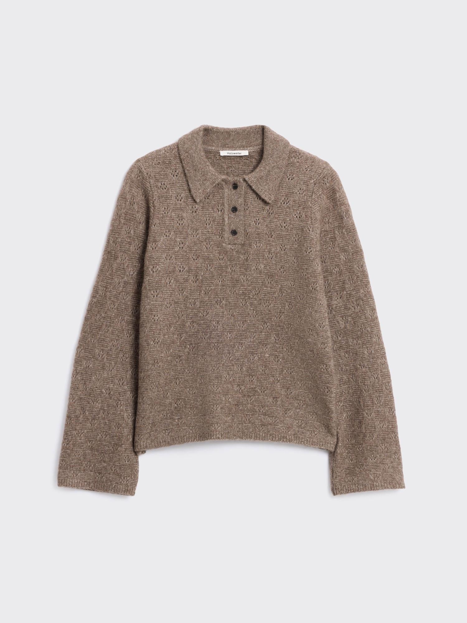 Jackie Polo Sweater Taupe