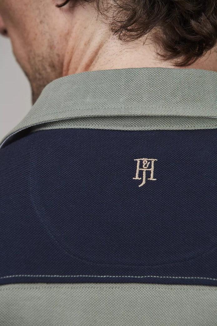STRIPE BACK POLO GREEN