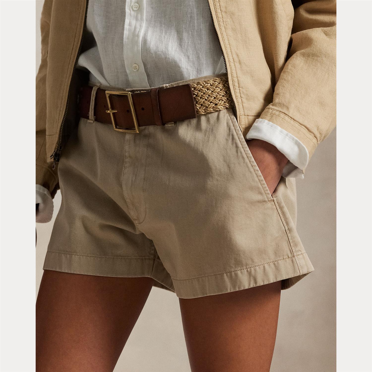 Woven-Shorts Khaki