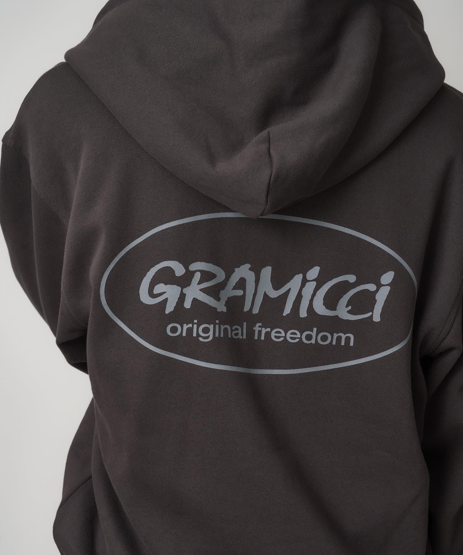 Orginal Freedom Zip Hooded Sweatshirt Deep Brown