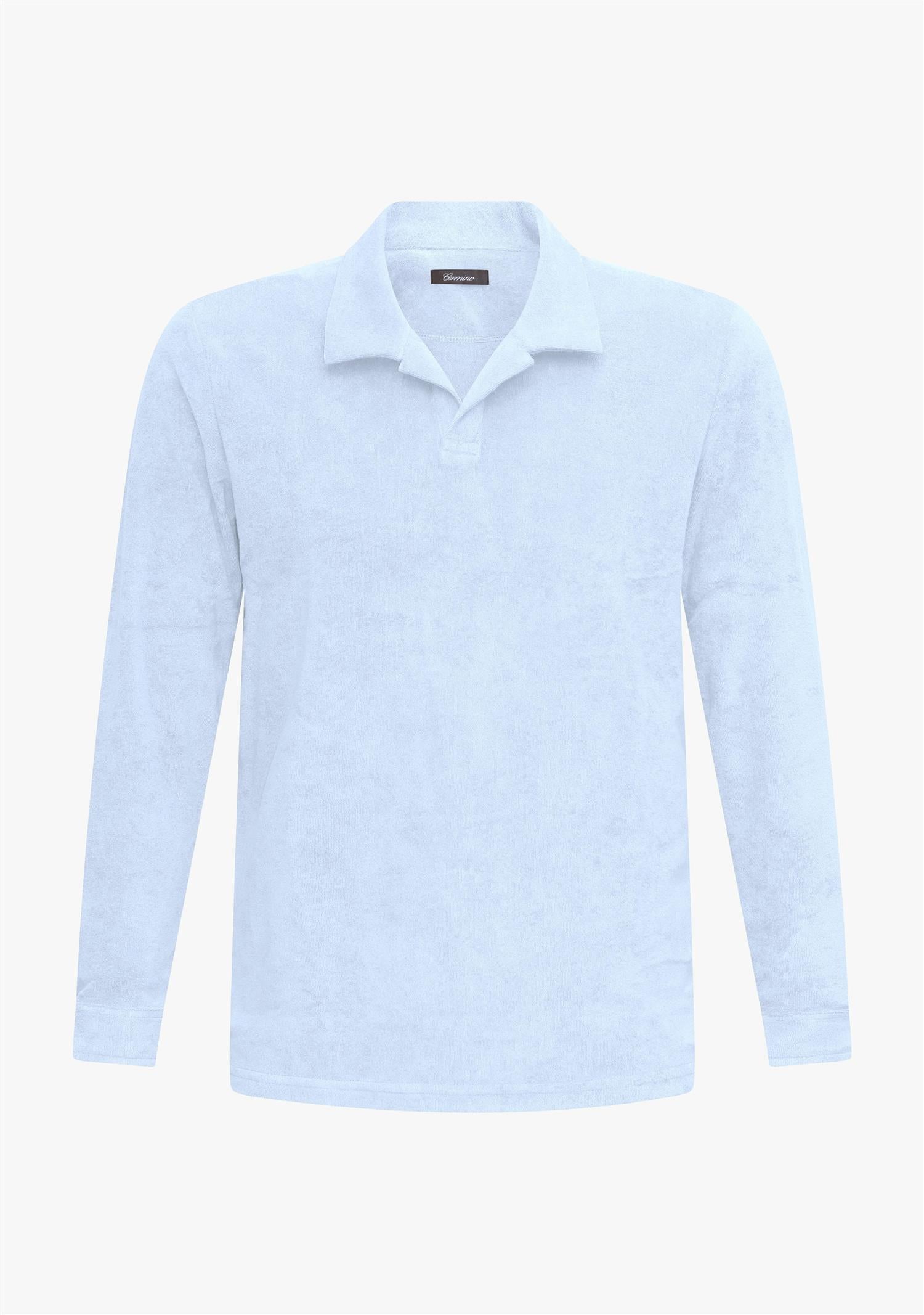 Riviera Terry Polo Long Sleeve Sky blue