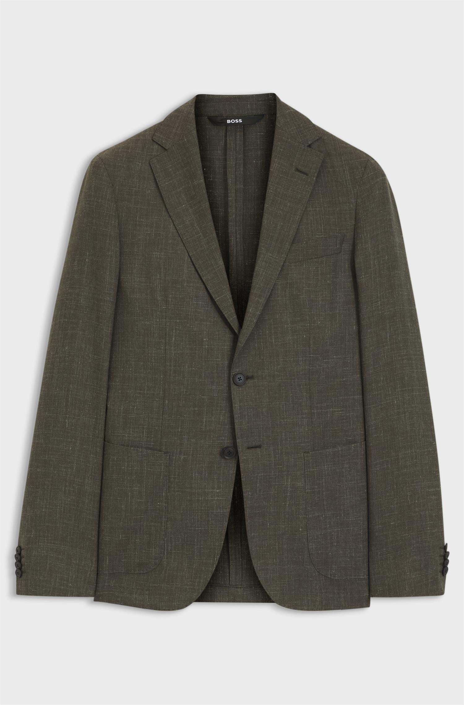 C-Hanry Jacket In Virgin Wool And Linen