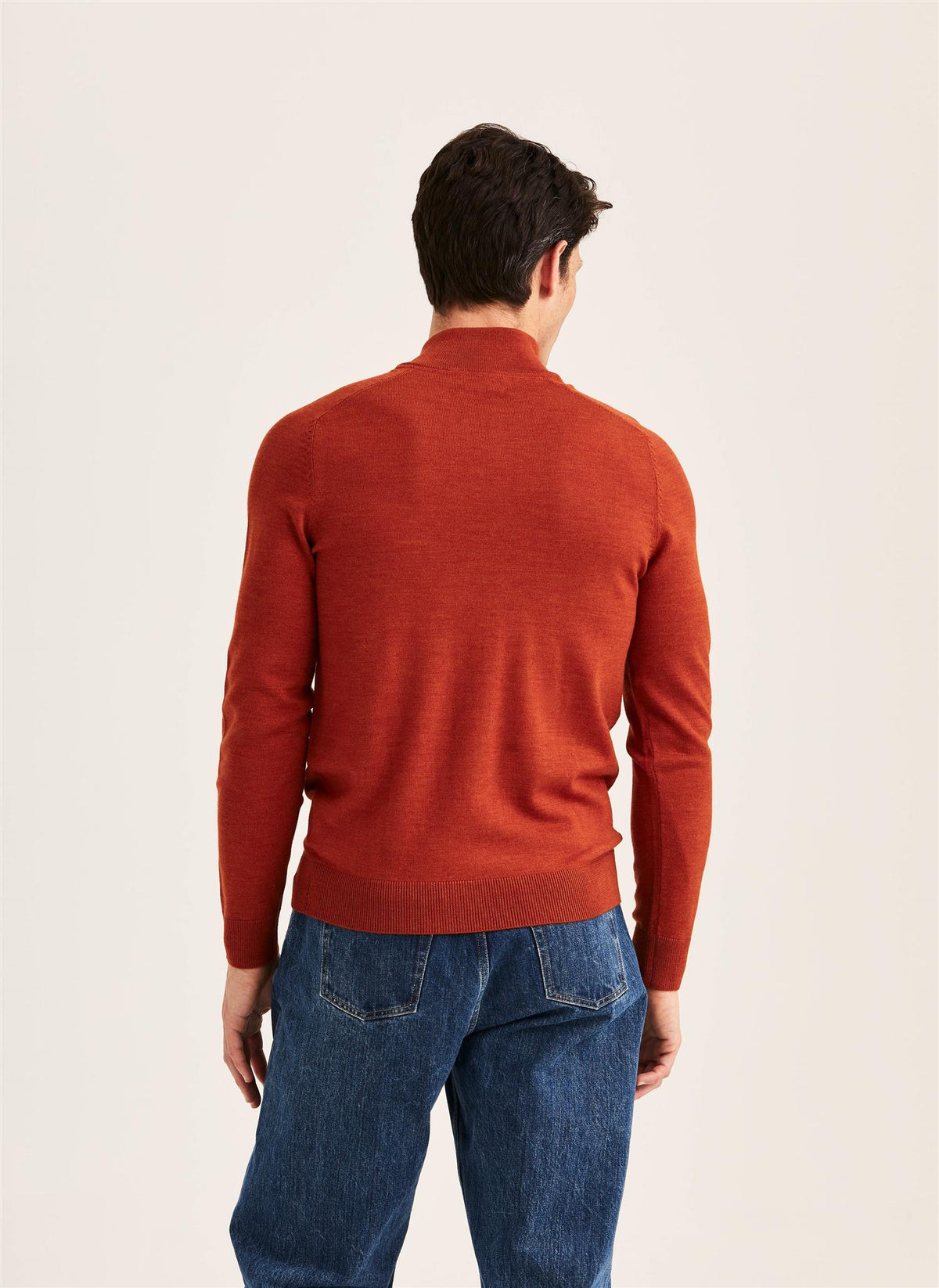 Merino John Zip AW26 Orange