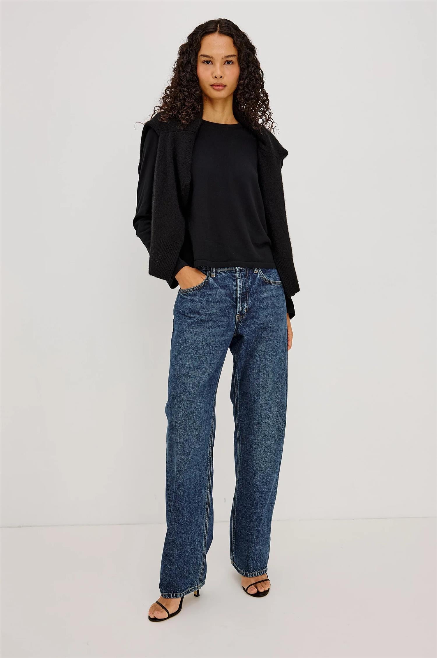 Cotton Cash l/s Tee Black