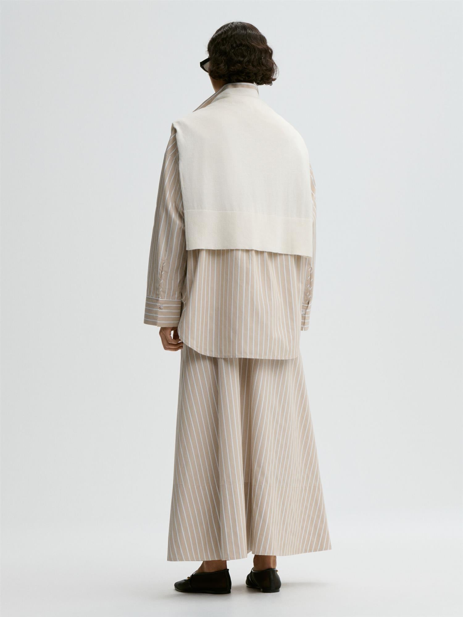 Pheobes Skirts Old Beige Classic stripe