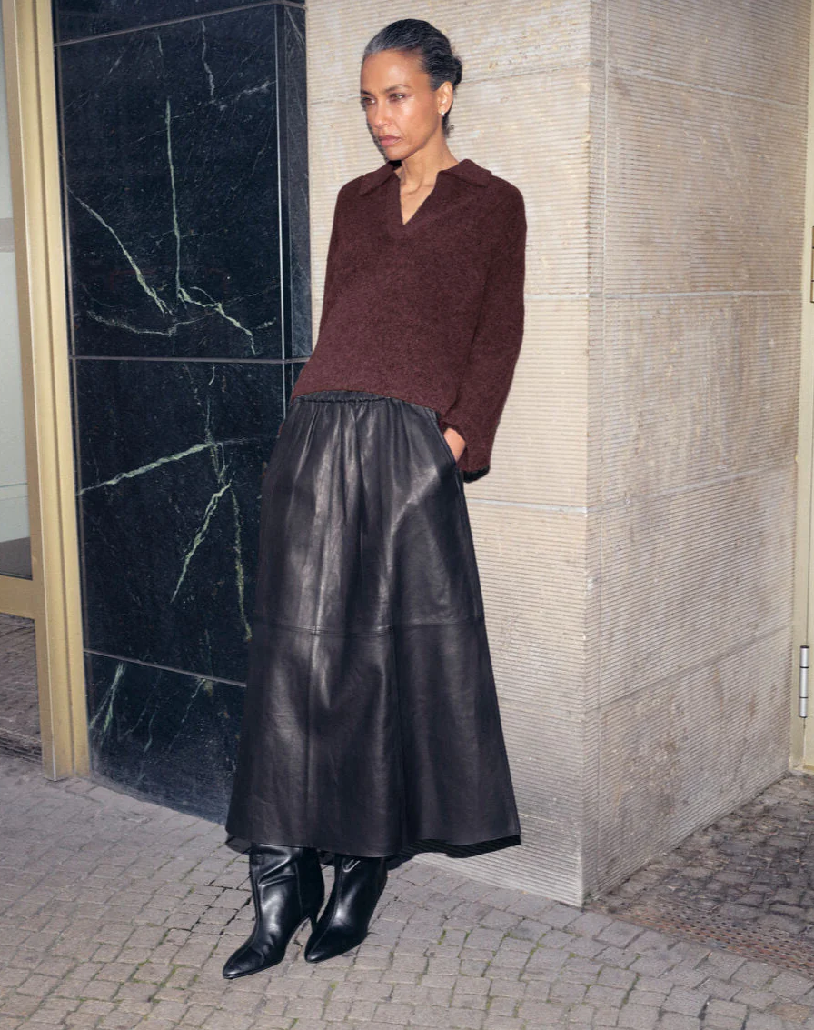 MMThora Aidy Polo Knit Fudge