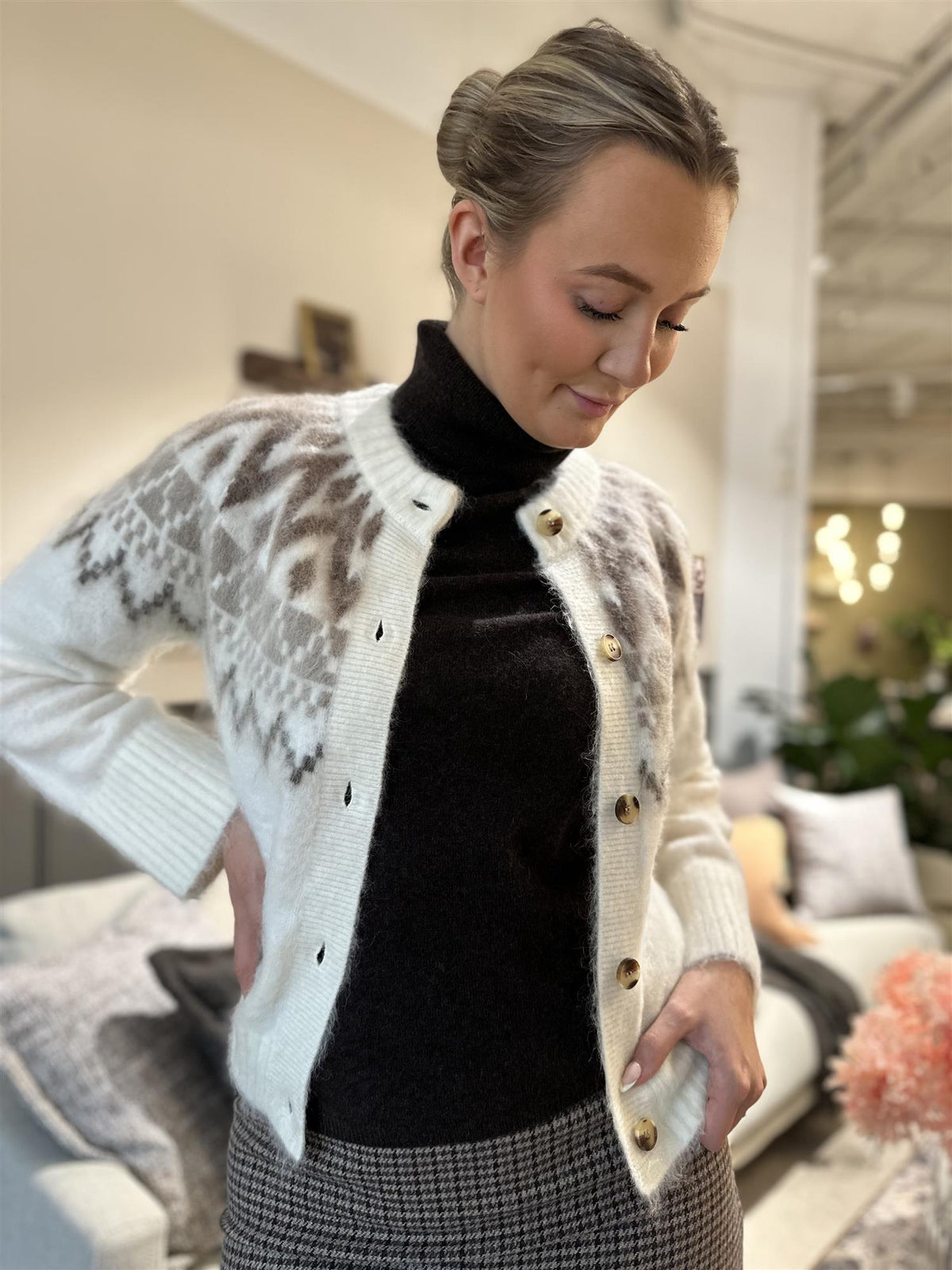 Ice Mohair Cardigan Offwhite