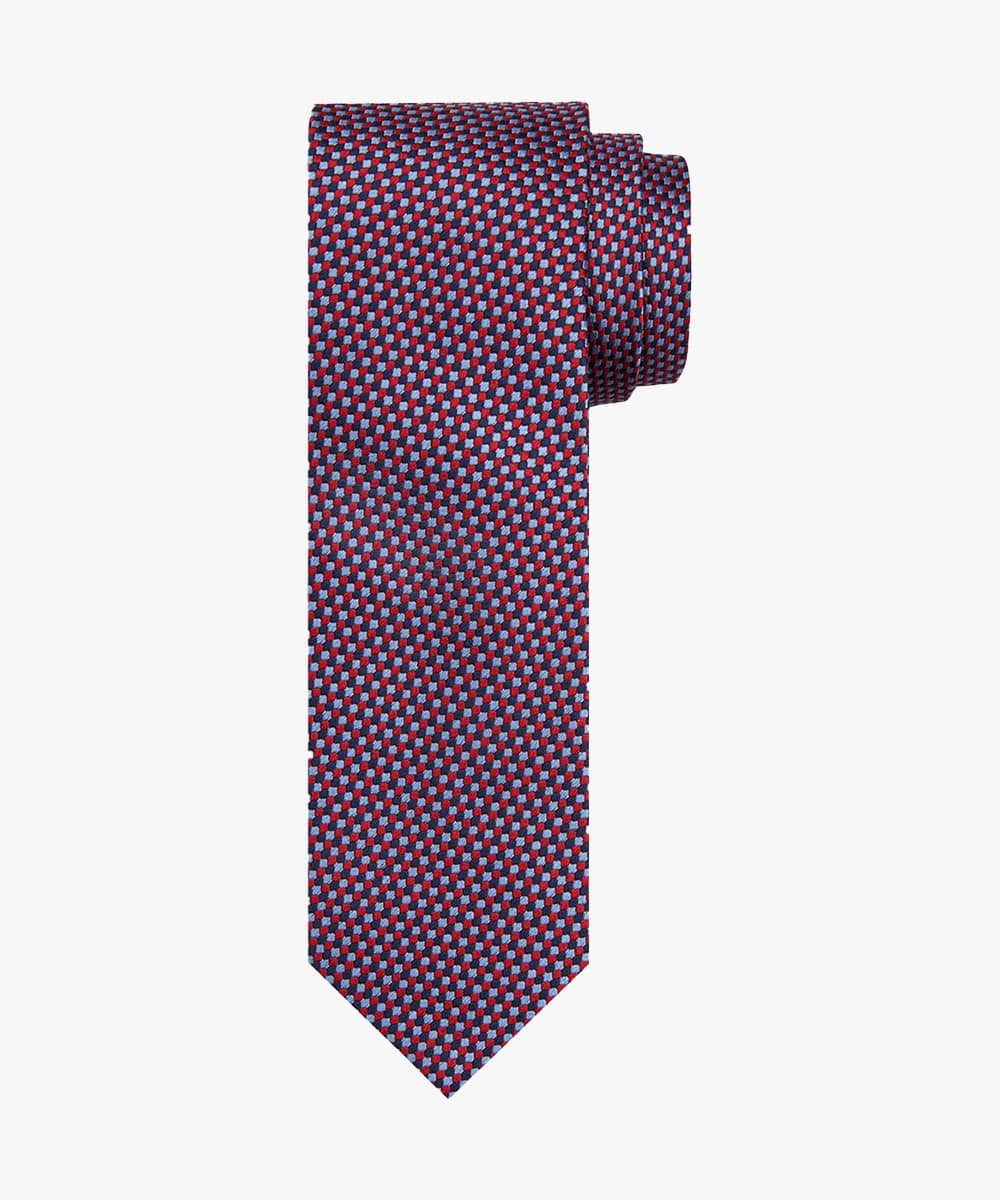 Red silk necktie