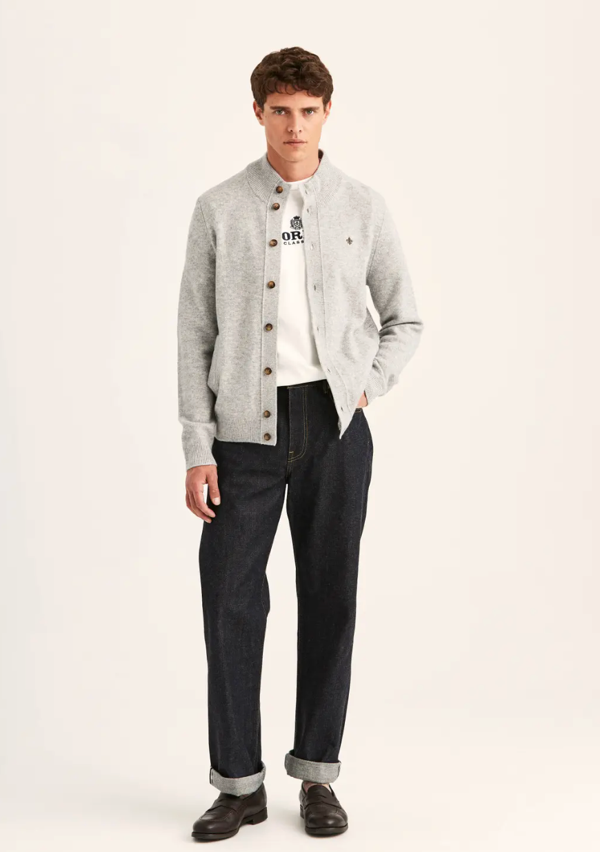 Hertford Button Cardigan Grey