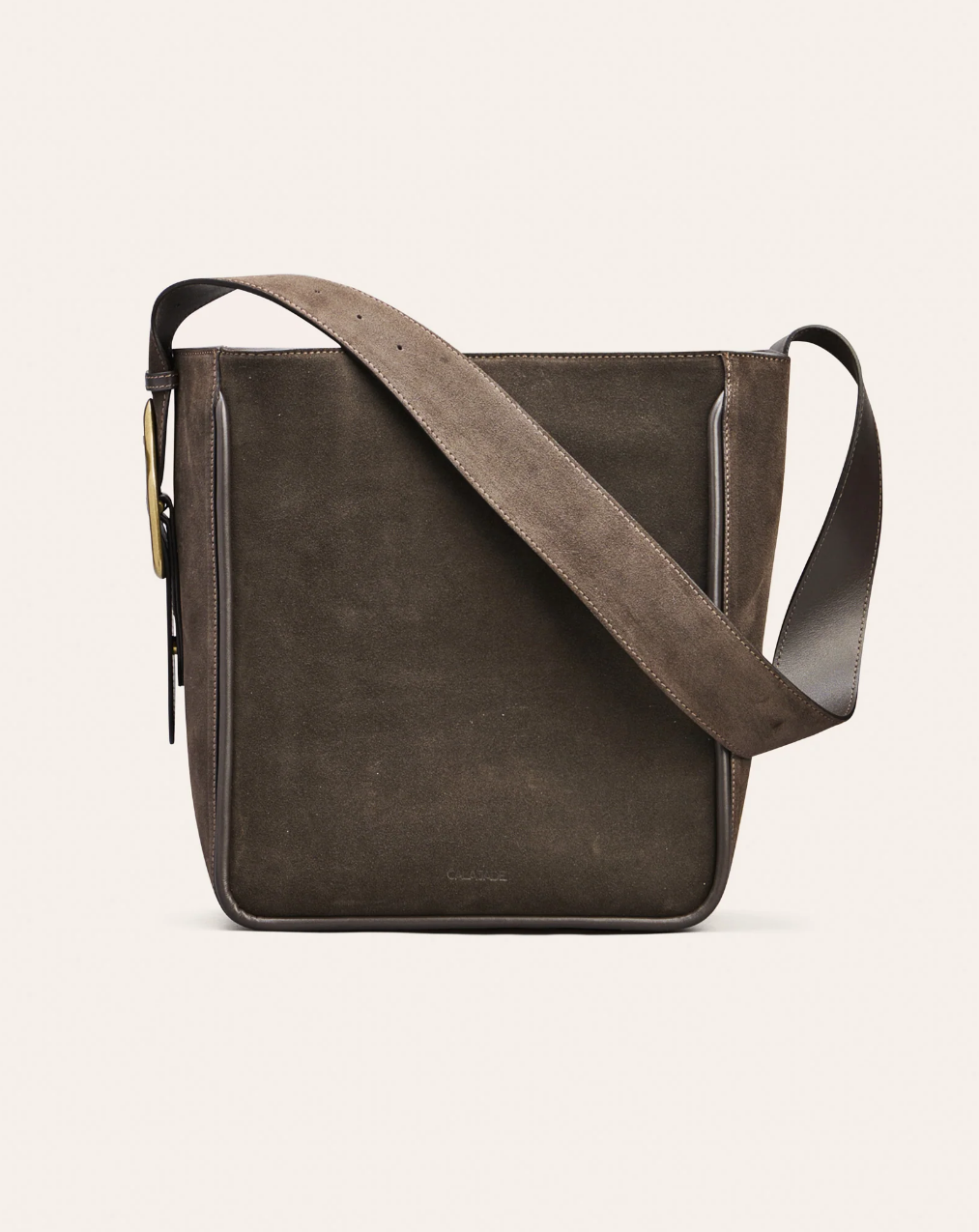 Masago Umber Suede Tote Bag