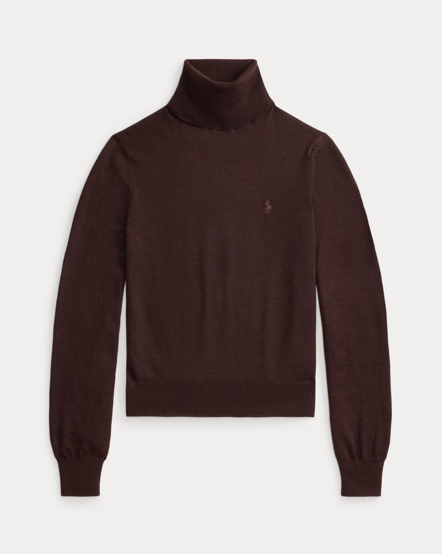 Wool Rollneck Deep Chocolate Brown