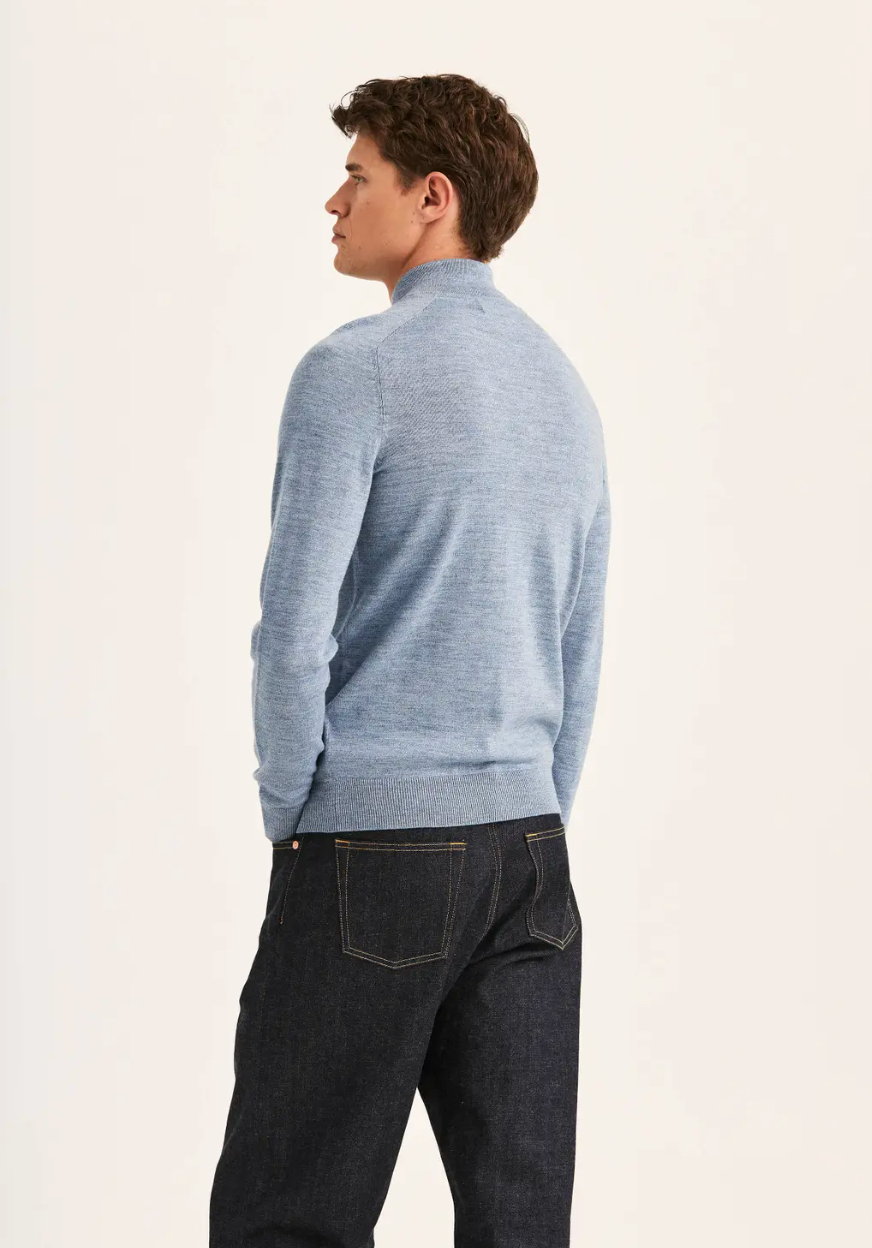 Merino John Zip AW26 Iceblue 56