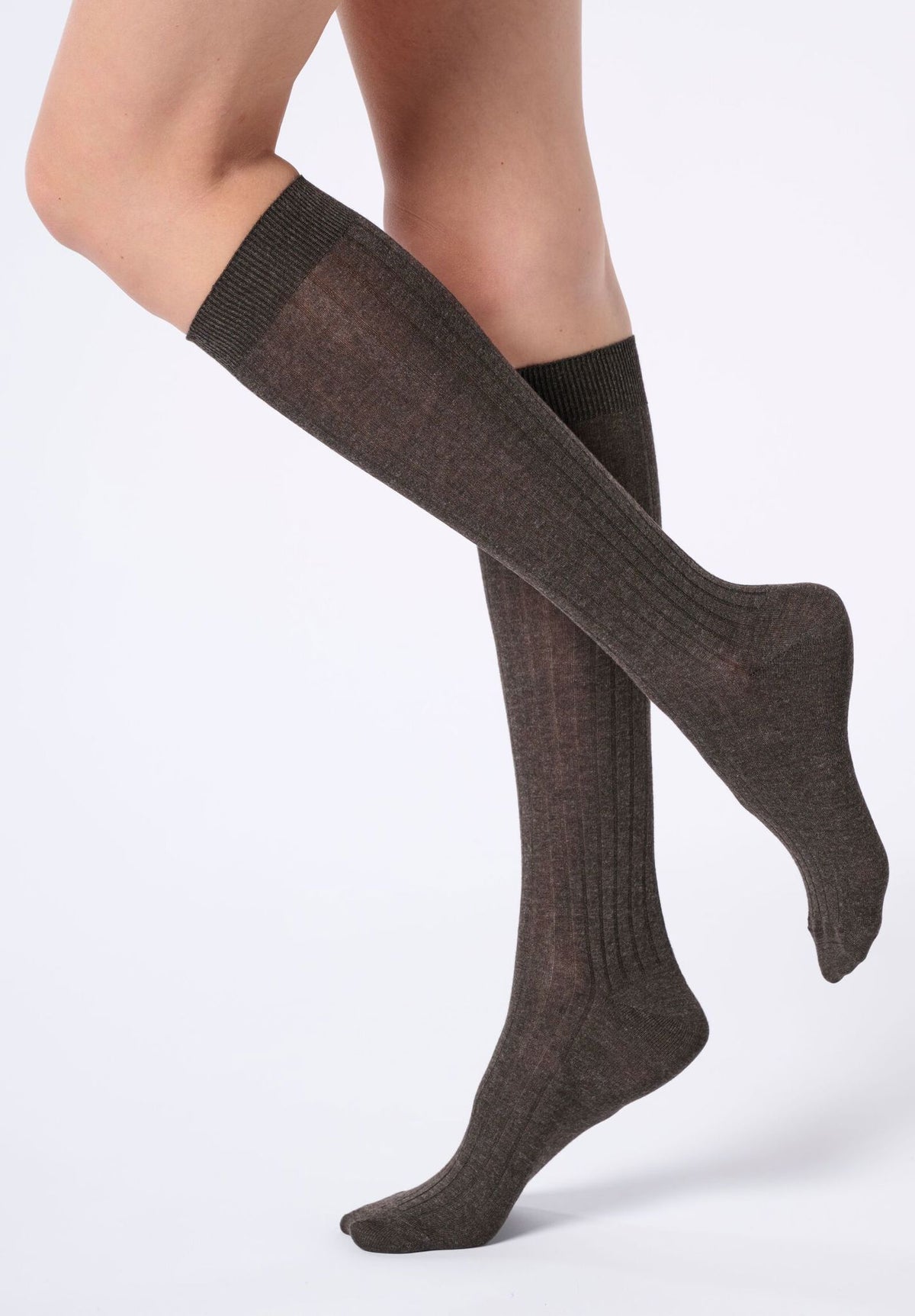 Oroblu Cashmere Light Knee-High Brown