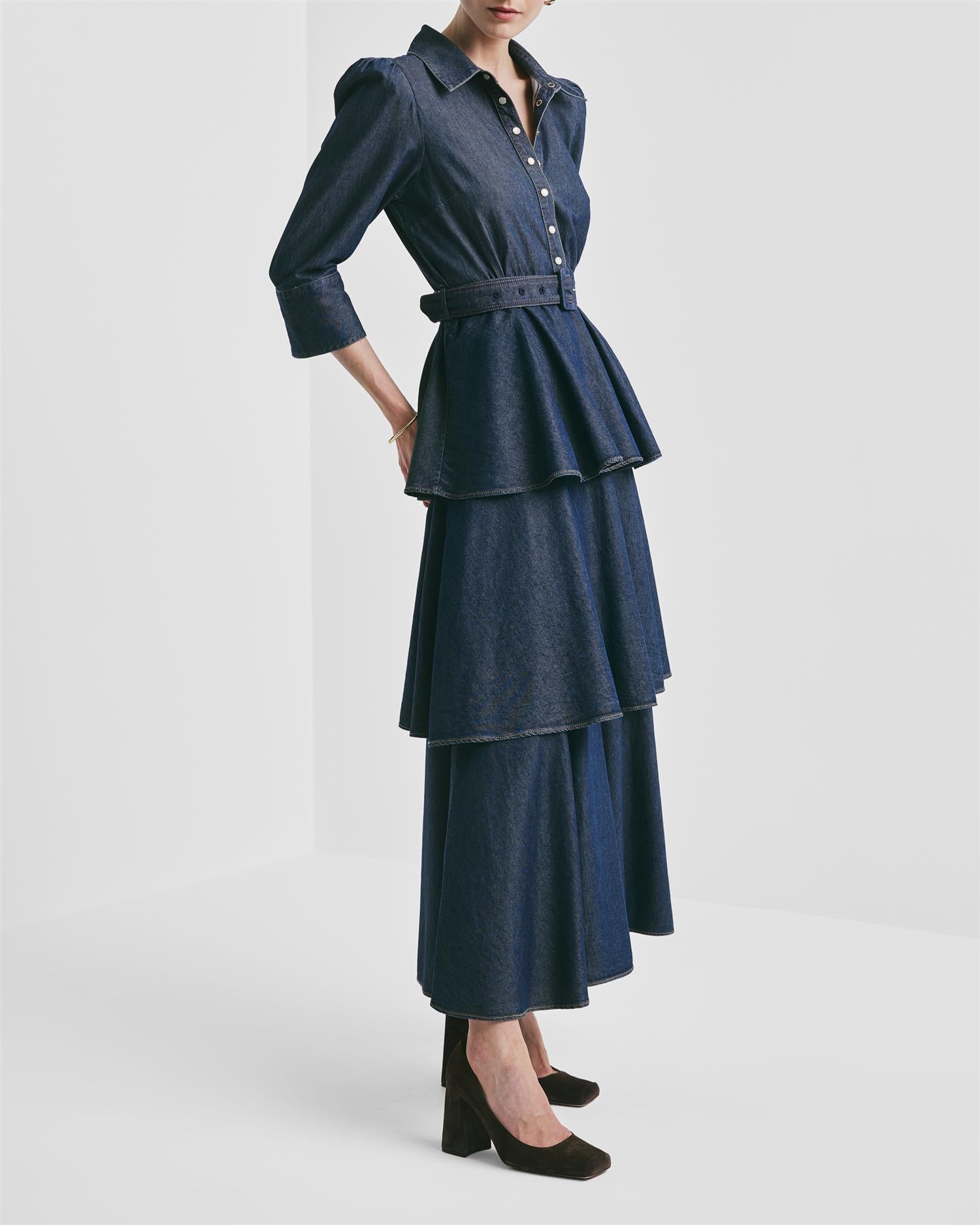 Denim Shirt Dress PS26 Dark Blue