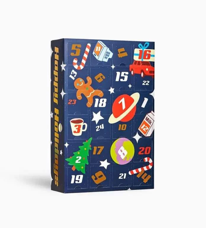 24 PK HAPPY HOLIDAYS SOCKS GIFT SET 41-46