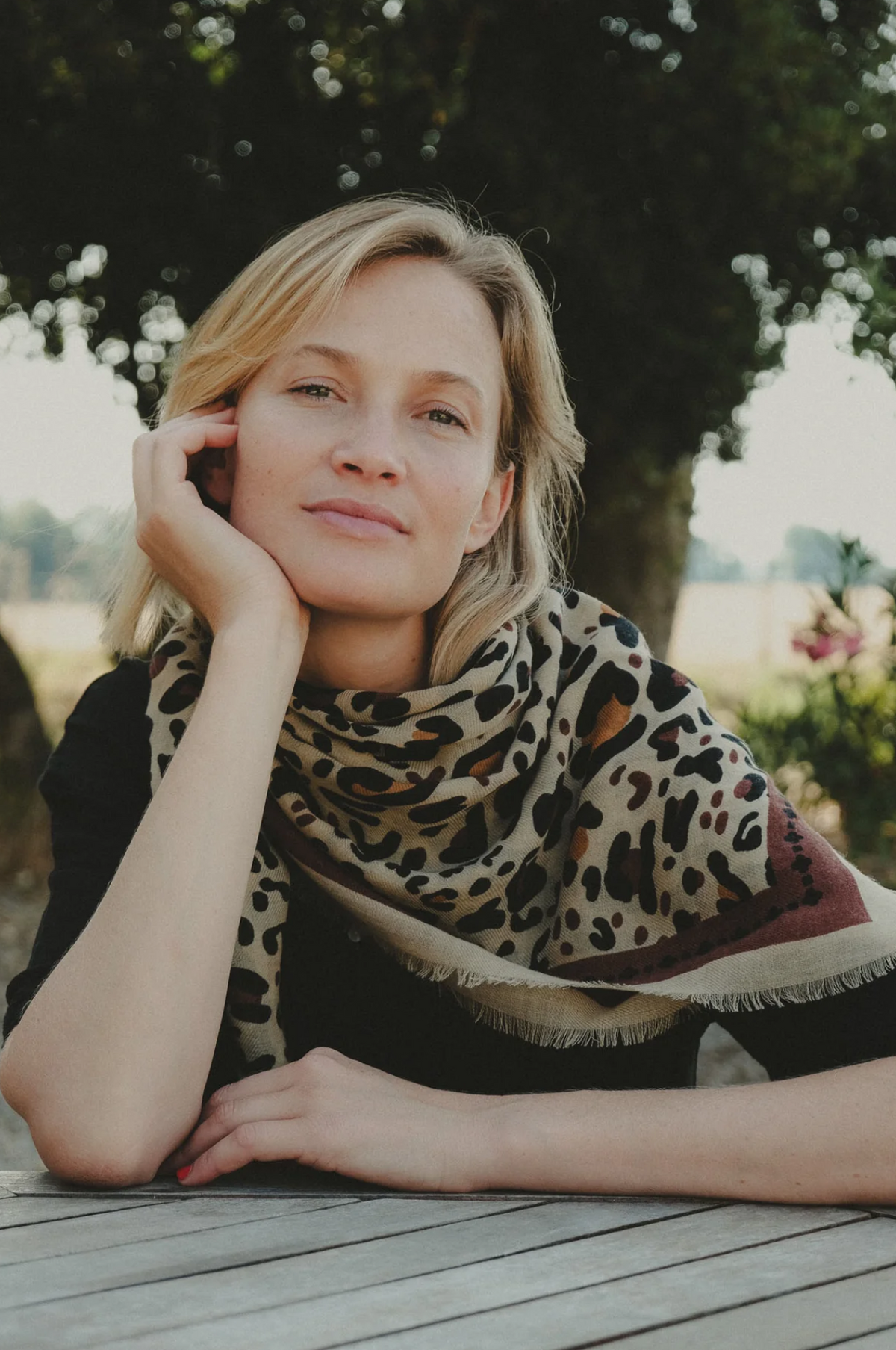 Scarf Leo Beige Chocolate
