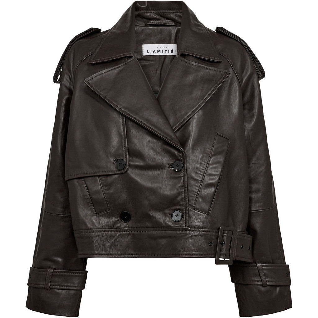 Leather Trench Jacket Mocca